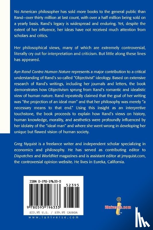 Nyquist, Greg S - Ayn Rand Contra Human Nature
