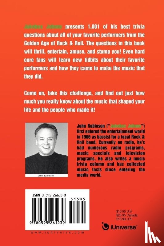 Robinson, Book Review Editor John - Johnny's Jukebox Trivia