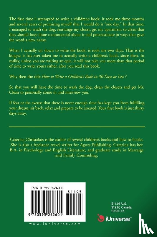 Christakos, Caterina - How to Write a Children's Book in 30 Days or Less!