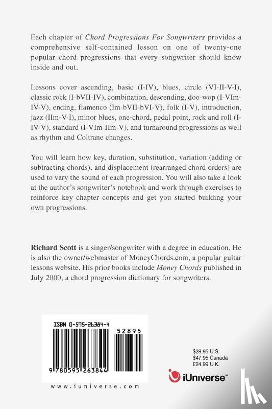 Scott, Richard J - Chord Progressions For Songwriters