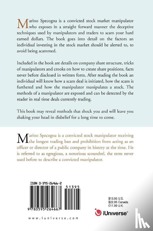 Specogna, Marino - A Convicted Stock Manipulators Guide to Investing