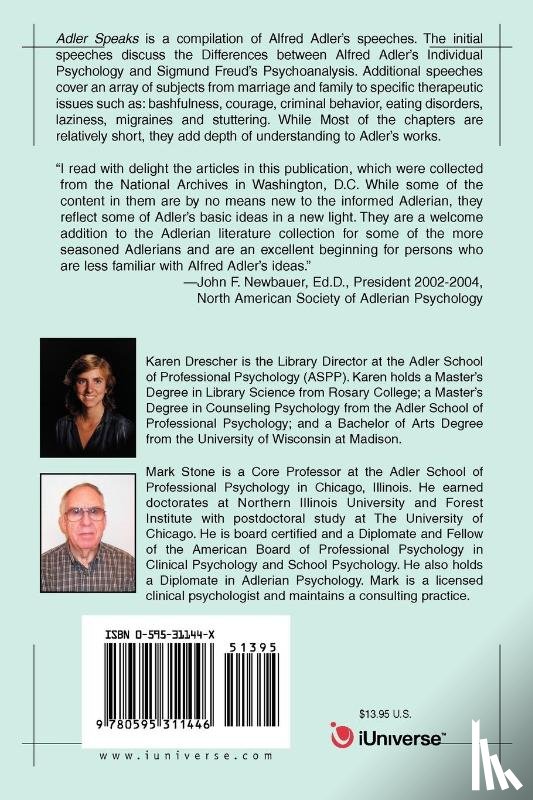 Drescher, Karen A - Adler Speaks