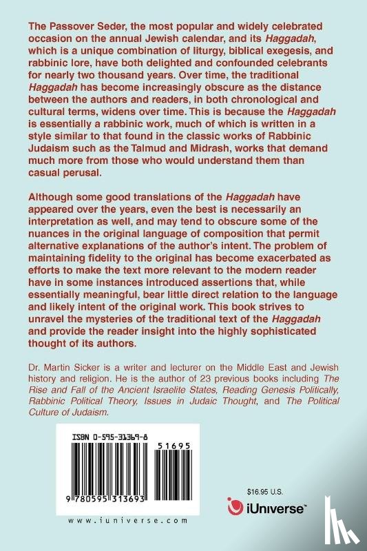 Sicker, Martin - A Passover Seder Companion and Analytic Introduction to the Haggadah