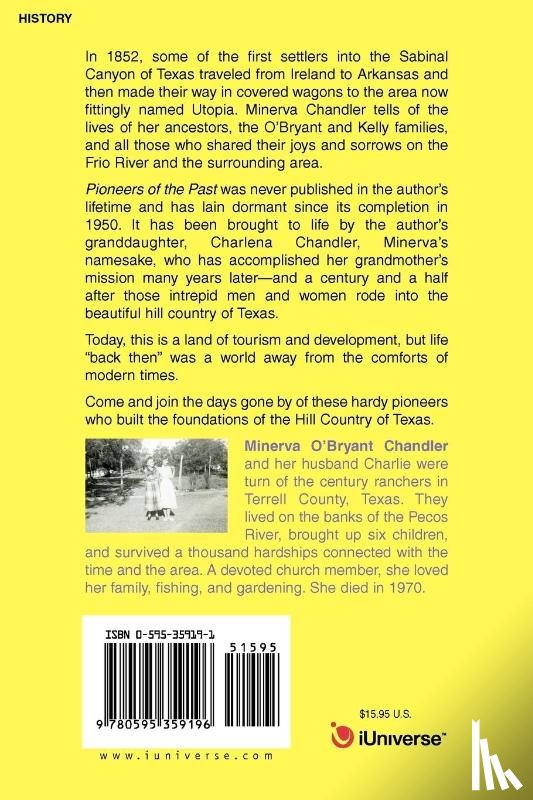 Chandler, Minerva O'Bryant - Pioneers of the Past