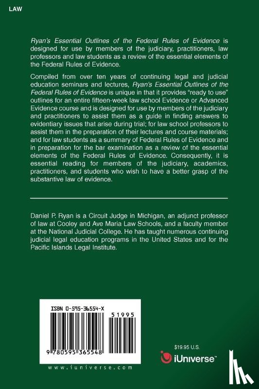 Ryan, Daniel P - Ryan's Essential Outlines of the Federal Rules of Evidence