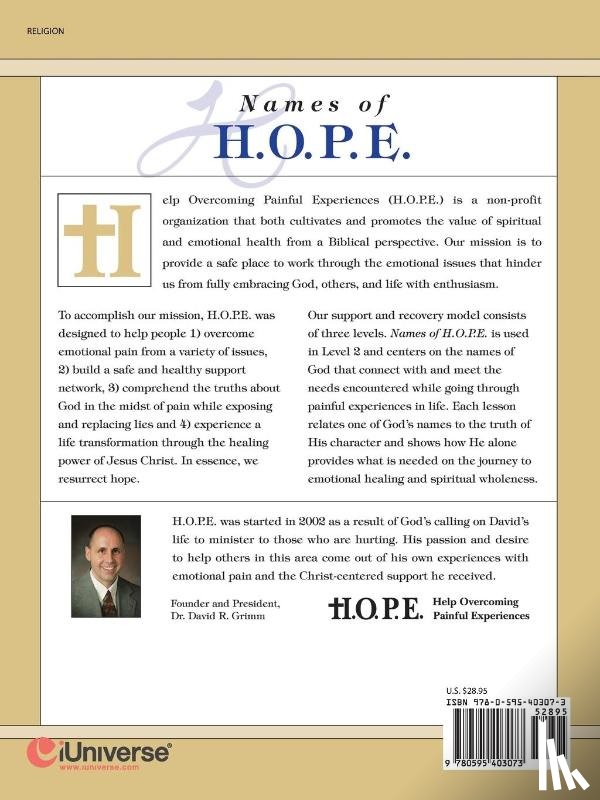 Grimm, Dr David R - Names of H.O.P.E.