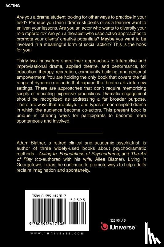 Blatner, Adam - Interactive and Improvisational Drama