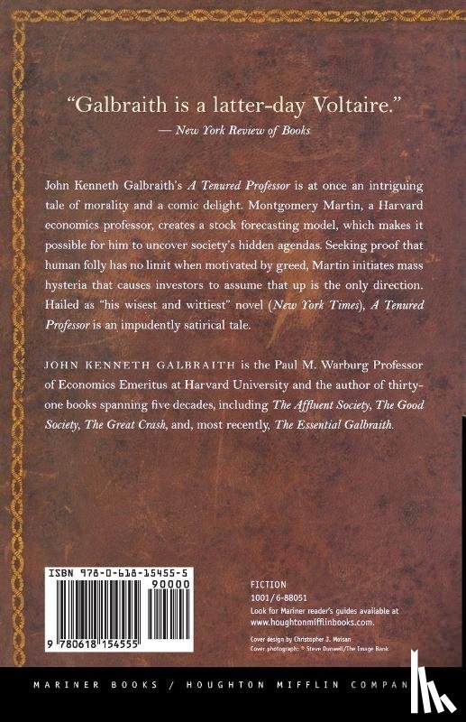 Galbraith, John Kenneth - A Tenured Professor