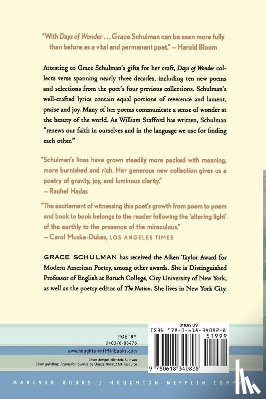 Schulman, Grace - Days of Wonder