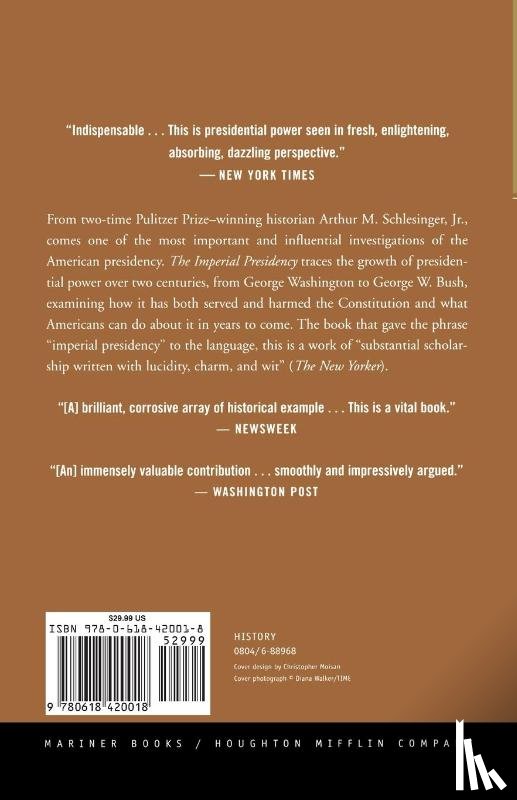 Schlesinger, Arthur Meier Jr. - The Imperial Presidency