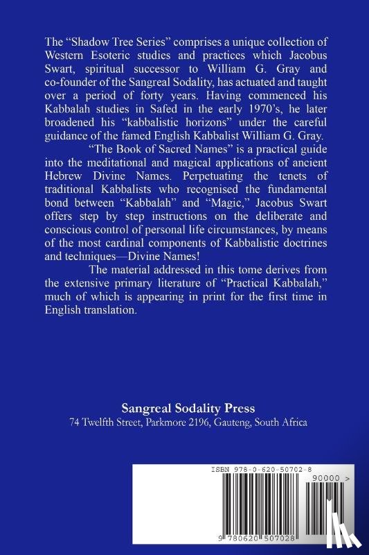 Swart, Jacobus G - The Book of Sacred Names