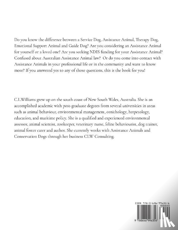Williams, Claire L - The Assistance Animal Handbook