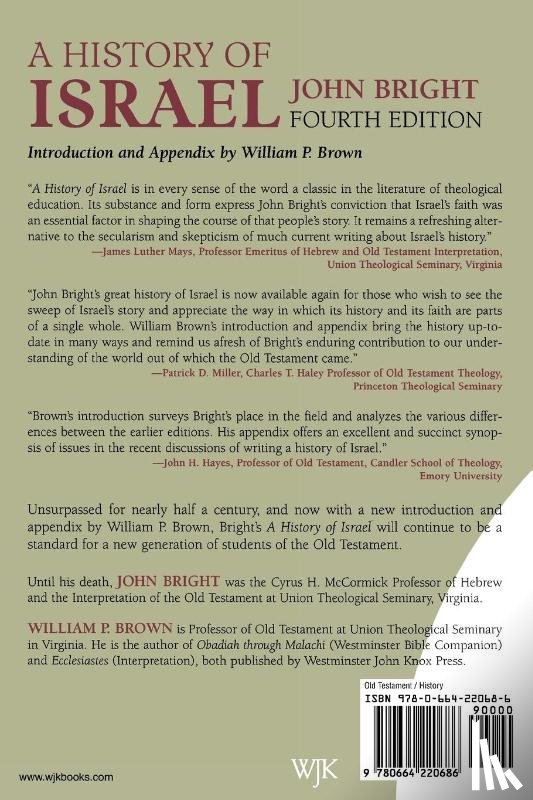 Bright, John - A History of Israel, Fourth Edition