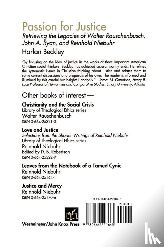 Beckley, Harlan - Passion for Justice