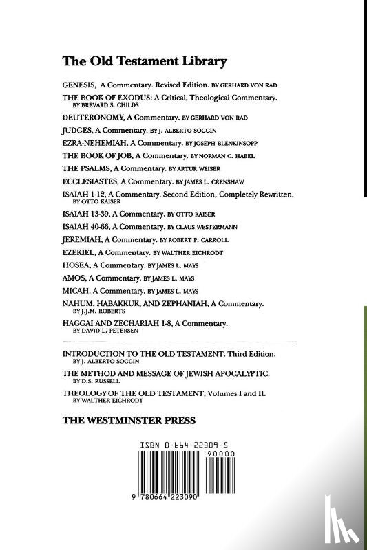 Eichrodt, Walther - Theology of the Old Testament, Volume Two