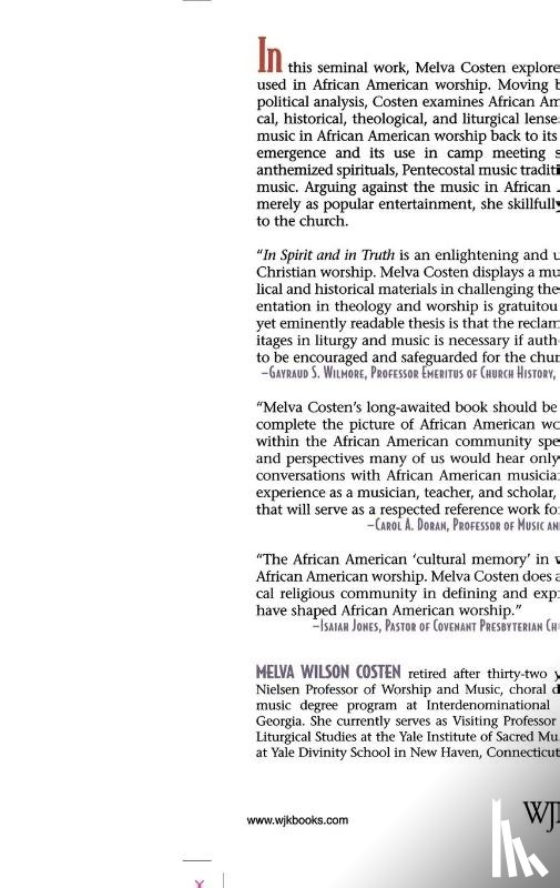 Costen, Melva Wilson - In Spirit and in Truth