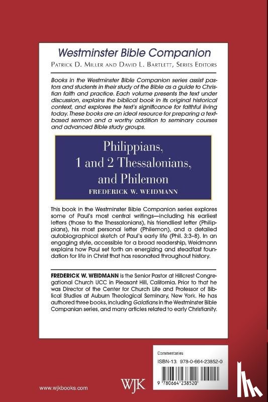 Weidmann, Frederick W. - Philippians, First and Second Thessalonians, and Philemon