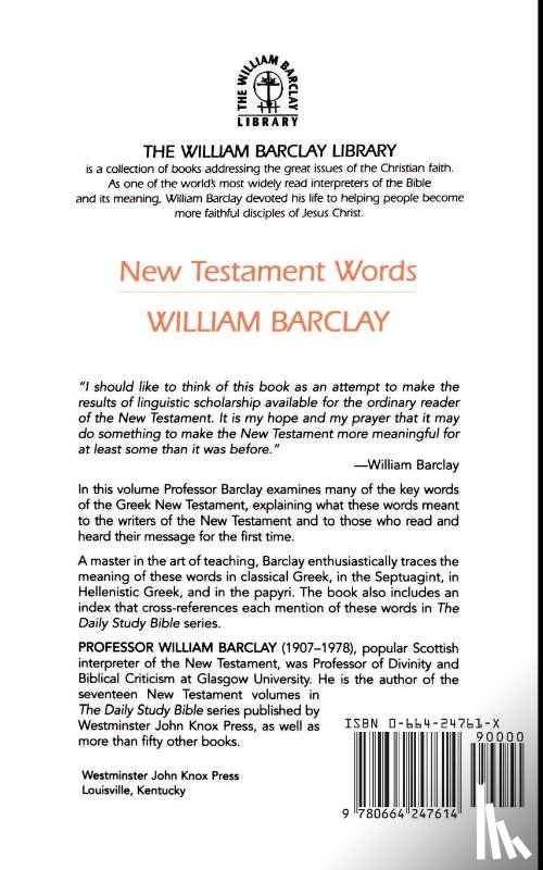 Barclay, William - New Testament Words