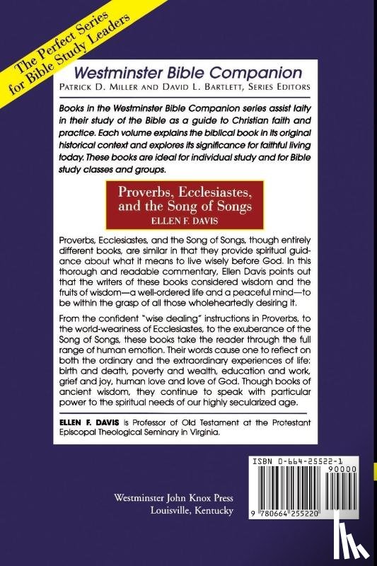 Davis, Ellen F. - Proverbs, Ecclesiastes, and the Song of Songs