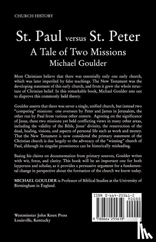 Goulder, Michael - St. Paul versus St. Peter