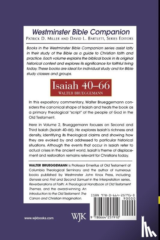 Walter Brueggemann - Isaiah 40-66