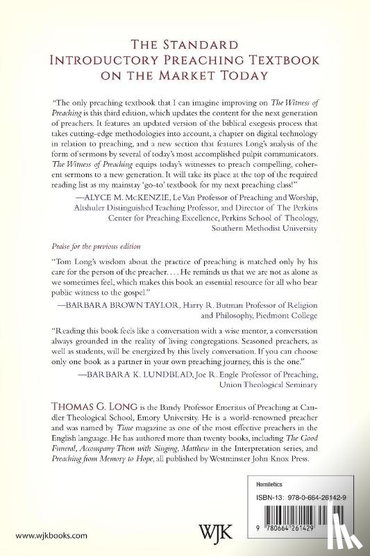Long, Thomas G. - The Witness of Preaching, Third Edition