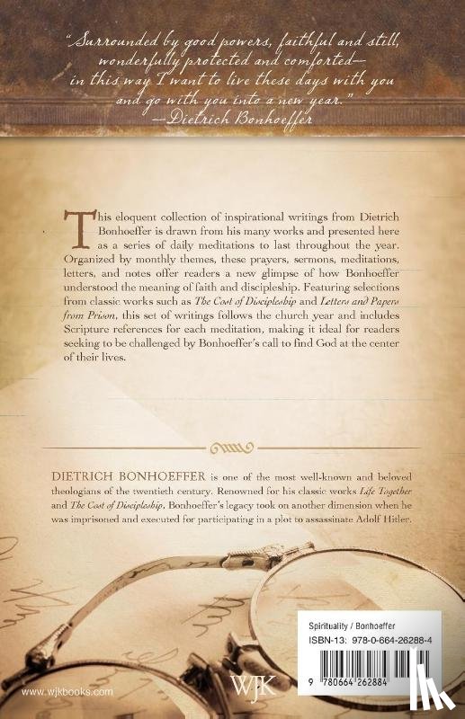 Bonhoeffer, Dietrich - I Want to Live These Days with You