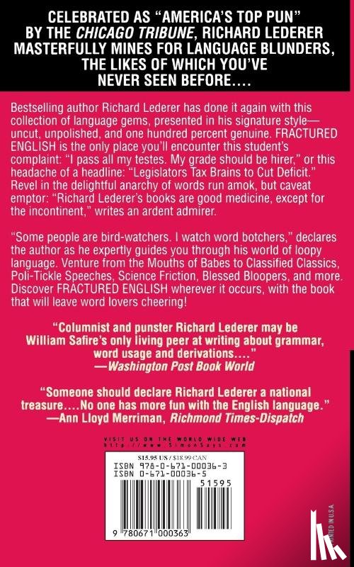 Lederer, Richard - Fractured English