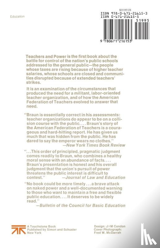 Braun, Robert J. - Teachers Power