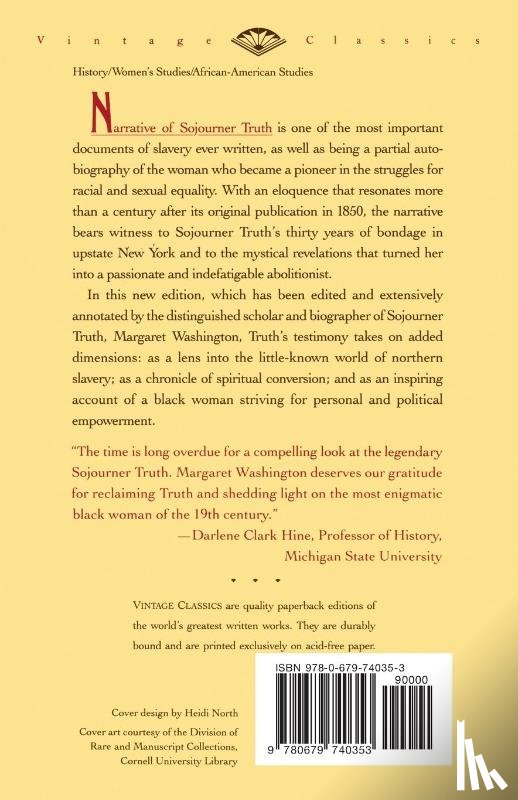 Truth, Sojourner - Narrative of Sojourner Truth