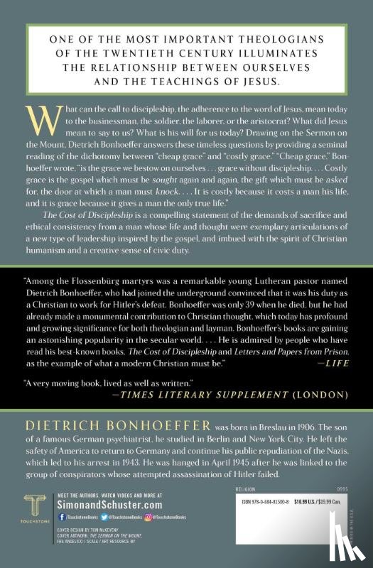 Bonhoeffer, Dietrich, Metaxas, Eric - The Cost of Discipleship
