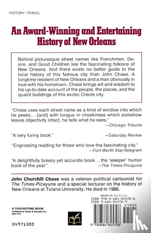 Chase, John Churchill - Frenchmen Desire Good Children And Other Streets Of New Orleans