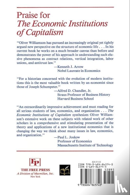 Williamson, Oliver E. - The Economic Intstitutions of Capitalism