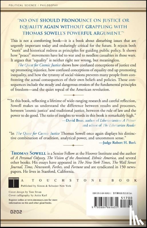 Sowell, Thomas - The Quest for Cosmic Justice