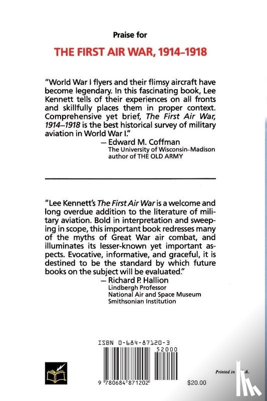 Kennett, Lee - The First Air War