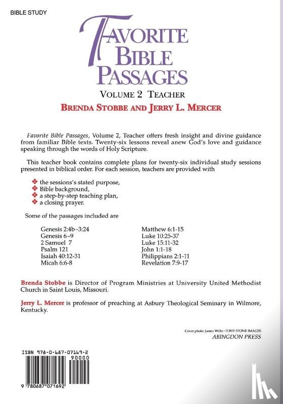 Stobbe, Brenda, Mercer, Jerry L. - Favourite Bible Passages