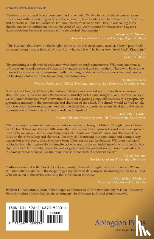 Willimon, William H. - Calling and Character