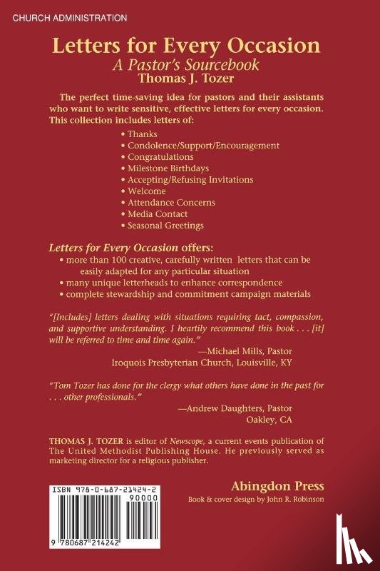 Tozer, Thomas J. - Letters for Every Occasion