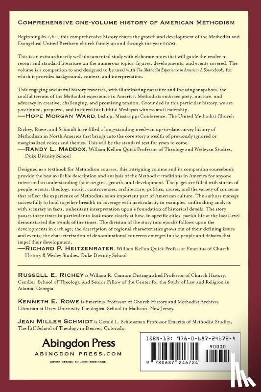 Rowe, Kenneth E., Richey, Russell E., Schmidt, Jean Miller - The Methodist Experience in America