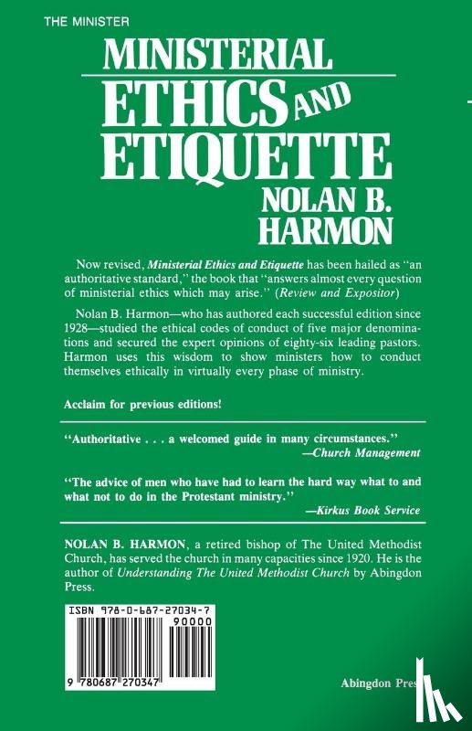 Harmon, Nolan B. - Ministerial Ethics and Etiquette