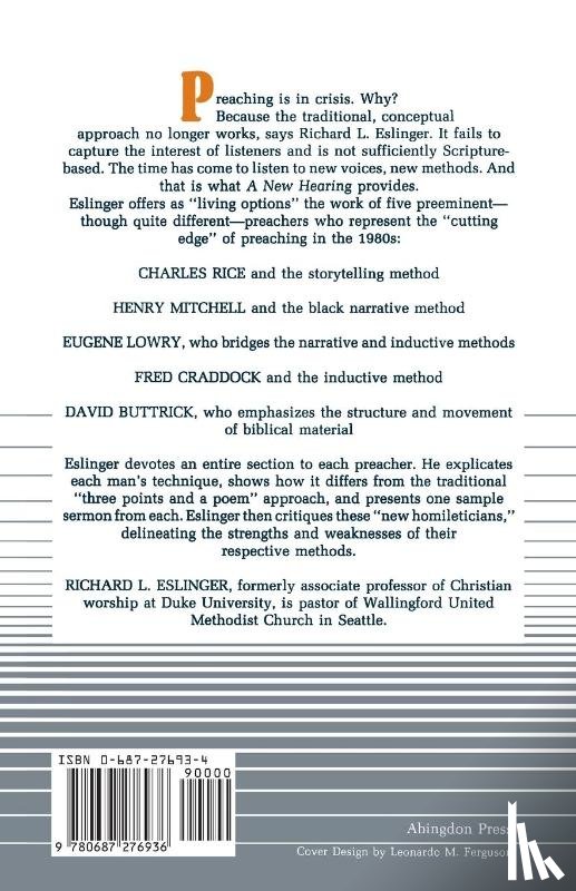 Eslinger, Richard L. - A New Hearing