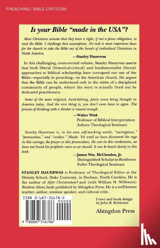Hauerwas, Stanley - Unleashing the Scripture