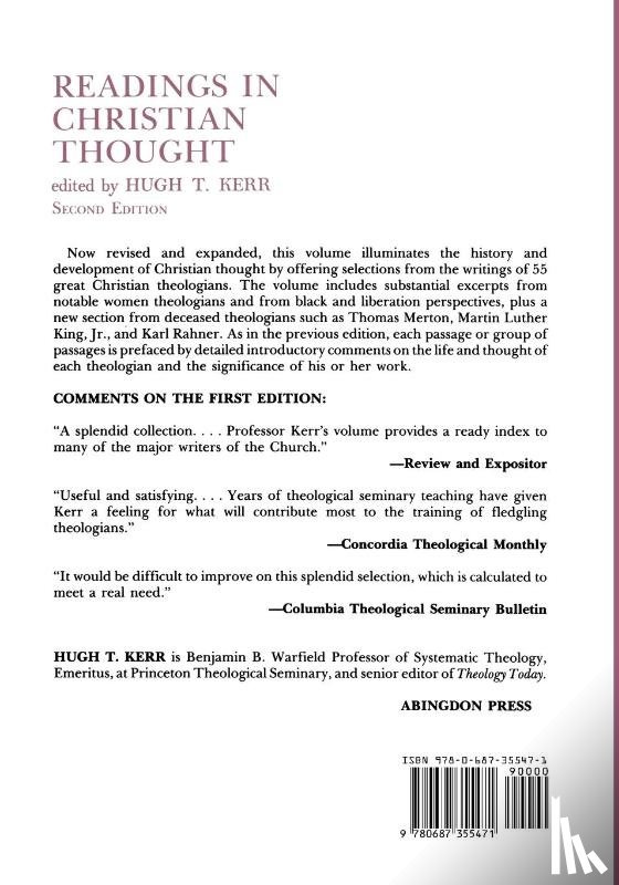 Kerr, Hugh T. - Readings in Christian Thought