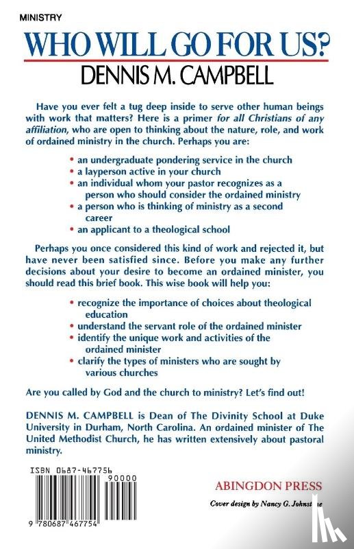 Campbell, Dennis M. - Who Will Go for Us?