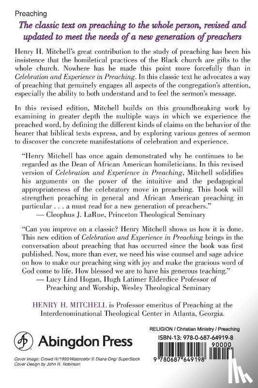 Mitchell, Henry H. - Celebration and Experience in Preaching