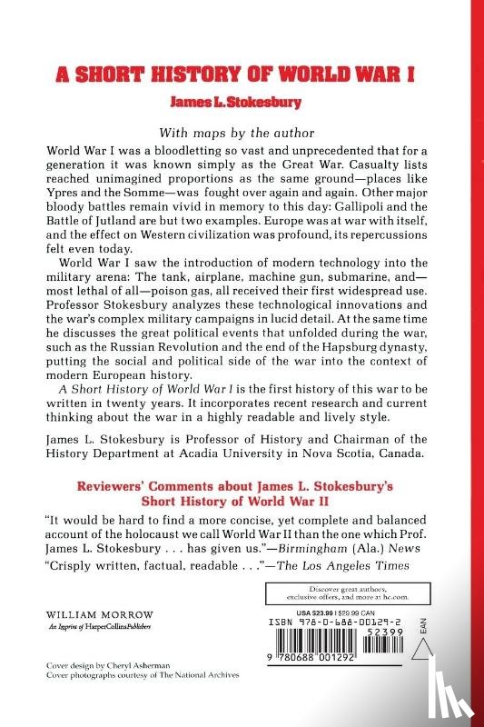 Stokesbury, James L - A Short History of World War I