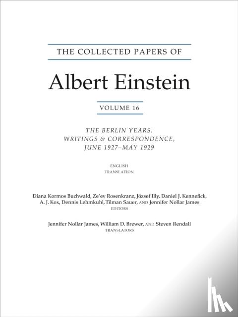 Einstein, Albert - The Collected Papers of Albert Einstein, Volume 16 (Translation Supplement)
