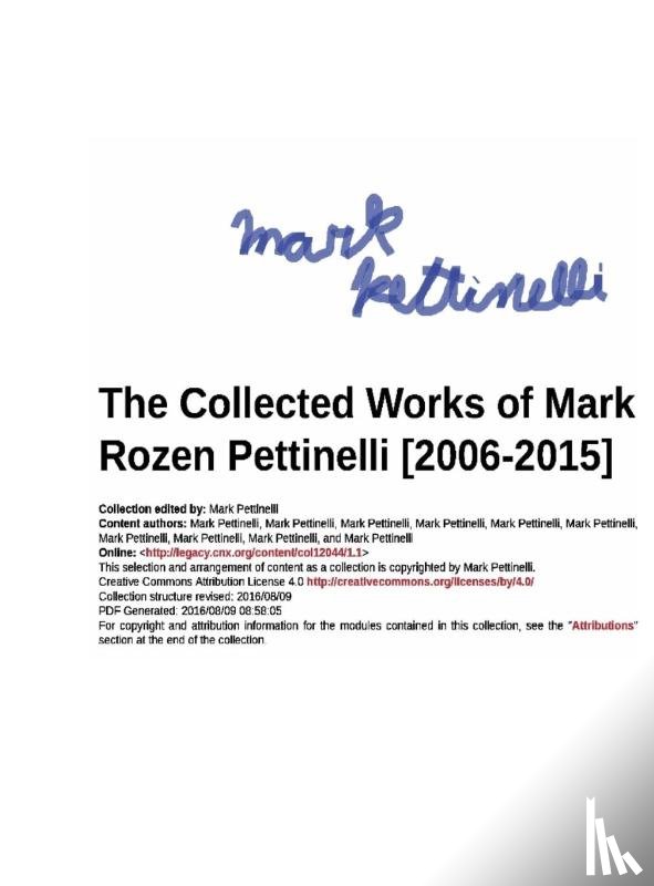 Pettinelli, Mark Rozen - The Collected Works of Mark Rozen Pettinelli [2006-2015]