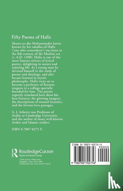 Arberry, A.J - Fifty Poems of Hafiz