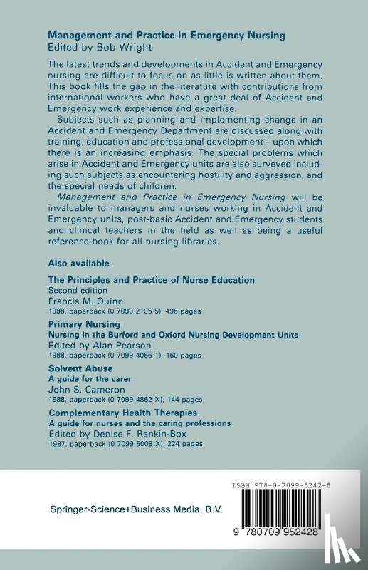 Wright, Bob - Management and Practice in Emergency Nursing